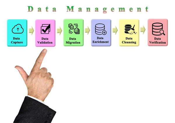 Prozess der Datenverwaltung — Stockfoto